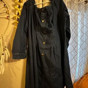 Ashley Stewart Blue Long Sleeve Dress